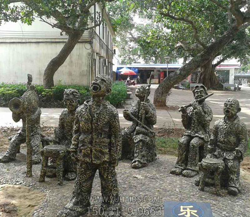 抽象人物唱歌公園景觀銅雕唱雕塑