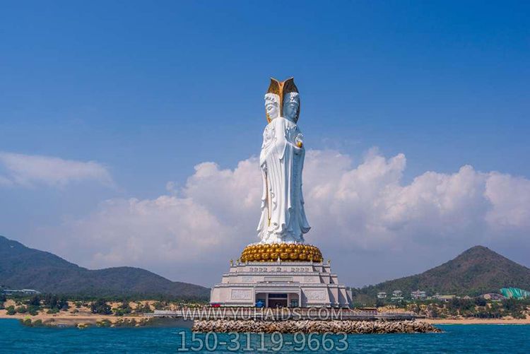 戶(hù)外景區(qū)大理石石雕大型三面觀(guān)音雕塑