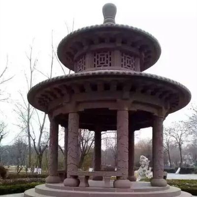 廣場(chǎng)公園擺放仿古建雙層休閑涼亭