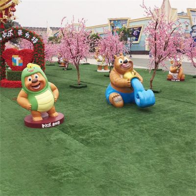 戶外幼兒園卡通熊大熊二游樂場(chǎng)擺件