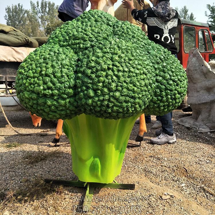 玻璃鋼仿真蔬菜，仿真西藍(lán)花雕塑