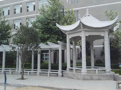 學(xué)院操場大理石長廊仿古建休閑涼亭