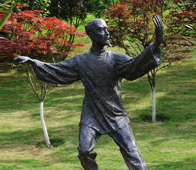 公園打太極運(yùn)動人物銅雕