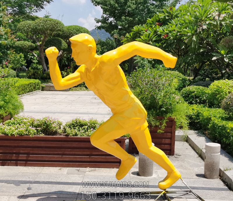 戶外抽象人物運動員雕塑大型園林景觀校園體育館瑜伽館裝飾擺件_789