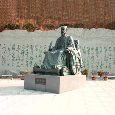 景區(qū)廣場(chǎng)歷史人物三國(guó)著名軍事家諸葛亮銅雕景觀雕塑