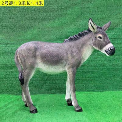 毛驢，玻璃鋼仿真動物雕塑