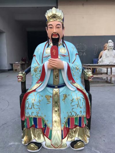 戶(hù)外景區(qū)玻璃鋼樹(shù)脂神佛供奉三官雕塑