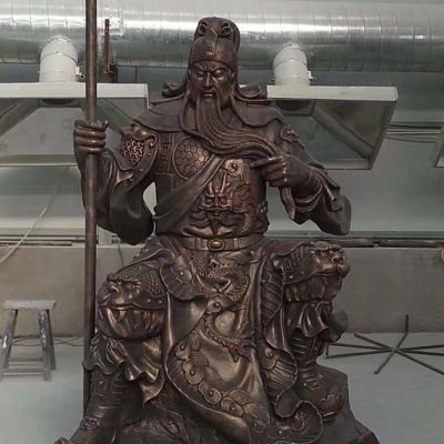 銅雕浮雕寺廟大型關公雕塑