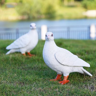 公園草坪玻璃鋼工藝仿真動物雕塑工藝品鴿子雕塑