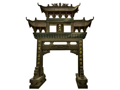 景區(qū)仿古建筑斗拱單門(mén)石牌坊